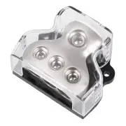 3 Way Copper Power Distribution Block in 4 Gauge Out 0 Gauge for Car Audio Boat