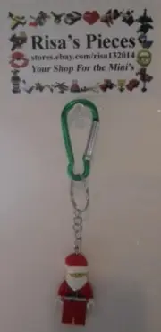 LEGO Mini-Figure Carabiner Keychain - Santa Clause (1 Keychain)