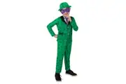 Dc Comics the Riddler Deluxe Costume Dress Up Party Cosplay Outfit