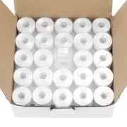 CleverDelights White Size M Prewound Bobbins - 100 Pack - 75D/2 (60WT) Polyes...