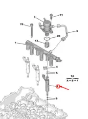 PEUGEOT 208 MK2 P21 Left Injector 9830304880 New Genuine