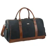 Pierre Cardin Canvas Overnight Duffel Travel Carry On Bag 52cm Black