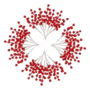 PCS Christmas Artificial Red Berry Stems Fake Holly Berry Pick for 20
