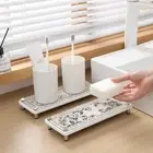 Flower Pattern Bathroom Tray Nordic Style Cosmetic Storage Tray Kitchen