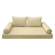 *COVER ONLY*-Style1 Daybed Mattress Bolster Pillow Covers Piped Trim Queen-AD103