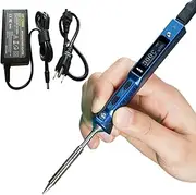 UY CHAN Upgraded Original TS100 Digital OLED Programmable Pocket-size Smart Mini Portable Soldering Iron Station Kit DC 5525 Embedded Interface Acceleration Sensors STM32 Chip (with B2 Tip + BC2 Tip)