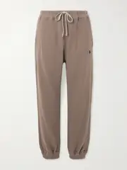 [Rick Owens] Rick Owens - + Moncler Appliquéd Cotton-jersey Track Pants - Beige - small small Neutrals
