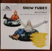 47” Inflatable Snow Tube, Heavy-Duty Snow Tube Sledding Brace Master