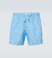[Fedeli] Fedeli Madeira printed swim trunks UK 30 blue