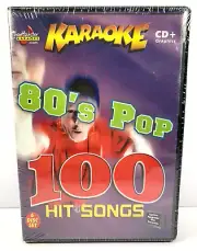 80's Pop 100 Hit Songs Karaoke CD + Graphics Set Chartbuster Karaoke ESP467R