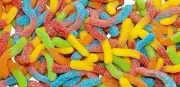 Sour 2-IN-1 Flavor Gummi Candy Worms LARGE-2 LB BULK BAG- FREE SHIPPING