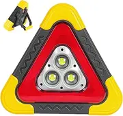 LEACHES DE TRIANGLE LED Solar Warning Sign, Multifunctional Safety Beacon | FLASHER Rechargeable with Adjustable Brightness, Compact Vehicle Alert Device