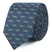 Blue Crocodile Dundee Skinny Tie Navy Blue