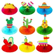 27PCS Boho Fiesta Honeycomb Centerpiece Table Decor Mexican Party Desktop Decor