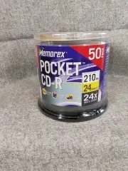 Memorex Pocket CD-R 210MB 24-Minute 50-Pack New Sealed