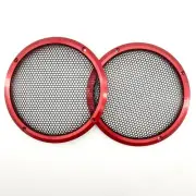 2- 6.5" Aluminum Speaker Covers Grills For Car Woofer Audio DJ PA Speakers Red