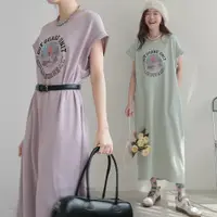 在飛比找蝦皮商城優惠-MIUSTAR 印圖空氣棉防走光假兩件口袋連身洋裝(共3色)