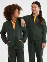 School Assembly Kids School Fleece Zip Jacket, Bottle Green, Size 14