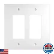 Questech Decor Light Switch Cover, Double Rocker Wall Plate for Electrical Ou