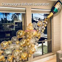 在飛比找蝦皮購物優惠-【火爆】香檳酒瓶鋁膜氣球套裝婚慶派對酒會布置氣球場景背景房間