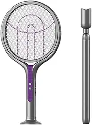 Vgvgaj Rechargeable Fly Swatter | 2800V Handheld Fly Zapper,USB Rechargeable 5-Layer Safety Mesh Home Gnat Control Catcher for Backyard Patio Indoor Outdoor