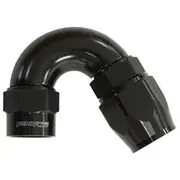 Aeroflow Kryptalon Series One Piece Big Bore Full Flow Swivel 1500° Hose End -12AN Black Finish, Suits Kryptalon Series Kevlar Hose, AF7055-12