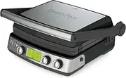GreenPan Contact Grill, Black, Multi-function 7-in-1 design, toxmin free - Thermolon volt, removable/reversible grill and teppanki casr aluminium plates, double cooking surface