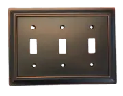 Brainerd W10599-BZM Architect Matte Bronze Triple Switch Wall Plate Cover