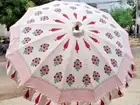 Indian Wedding Decorative Umbrella Garden Block Print Outdoor Parasols For Home