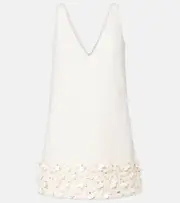 [Self-Portrait] Self-Portrait Bridal sequined crêpe minidress AU 4 white