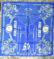 Star Trek 50th Anniversary 22" x 22" Cotton Bandana- Protect others from virus