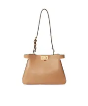 Fendi Peekaboo Clasp Fastened Shoulder Bag One size beige
