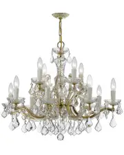 Crystorama Maria Theresa 12-Light Spectra Crystal Gold Chandelier