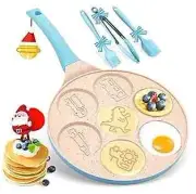 Dinosaur Mini Pancake Pan for Pancakes, Car Truck Waffle Maker Blue Dinosaur