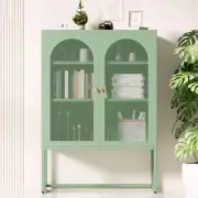 Elma Green Metal Buffet Sideboard