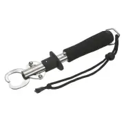 Fish Lip Grip with Scale Max 66 LB Fish Grip Grabber with Strap Black