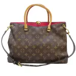 【二手名牌BRAND OFF】LOUIS VUITTON LV 路易威登 棕色 原花 PVC塗層帆布 PALLAS 两用包 M40466