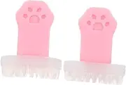 Outanaya 1 Pair Lower Eyelash Stamp Tool Reusable Cat Paw Applicator for Natural Curl Easy to Use for Makeup Beginners for DIY and Lash Extensions Multiple Colors