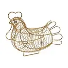 Chicken Shaped Egg Basket Metal Wire Egg Basket for Farm Farmhouse Kitchen
