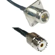 RFC195 N FLANGE FEMALE to SO239 UHF Female Coax RF Cable USA-Ship Lot