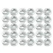 M8 Serrated Flange Hex Lock Nuts, Carbon Steel 100 Pcs