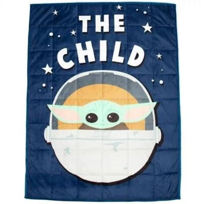 NWT Star Wars Mandalorian Grogu Plush 4.5 Lb Weighted Blanket 40” x 60”