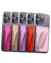 5 Pack Lip Gloss Holder Phone Case, Silicone Card Holder for Phone Case with
