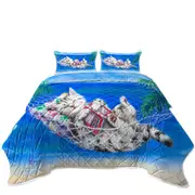 Funny Cats Designs Beach Hammock Grey Kitten Coverlet