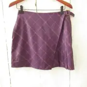 New Greg Norman Skirt Skort XS Purple Plaid Pull On Active Shorts Tennis Golf