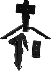 KALLORY 2pcs Compact Desktop Phone Tripod Stand Phone Mount with Anti Vibration Base for Recording Video Calls Tabletop Photography