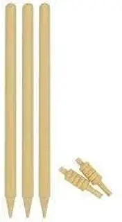 JaHaNa Sports Cricket Wooden Stump (Pack of 3, Rolla Craft Suzuki White)
