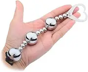 Stainless steel anal chain with anal beads, anal plug, large prostate massage, anal plug, anus masturbator, anal sex toy for men and women(A/3+1)