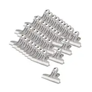 Office Metal Spring Loaded Paper Document File Binder Clips Clamps 40pcs