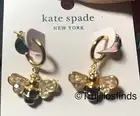 Kate Spade Bee All A Buzz Huggie Earrings New